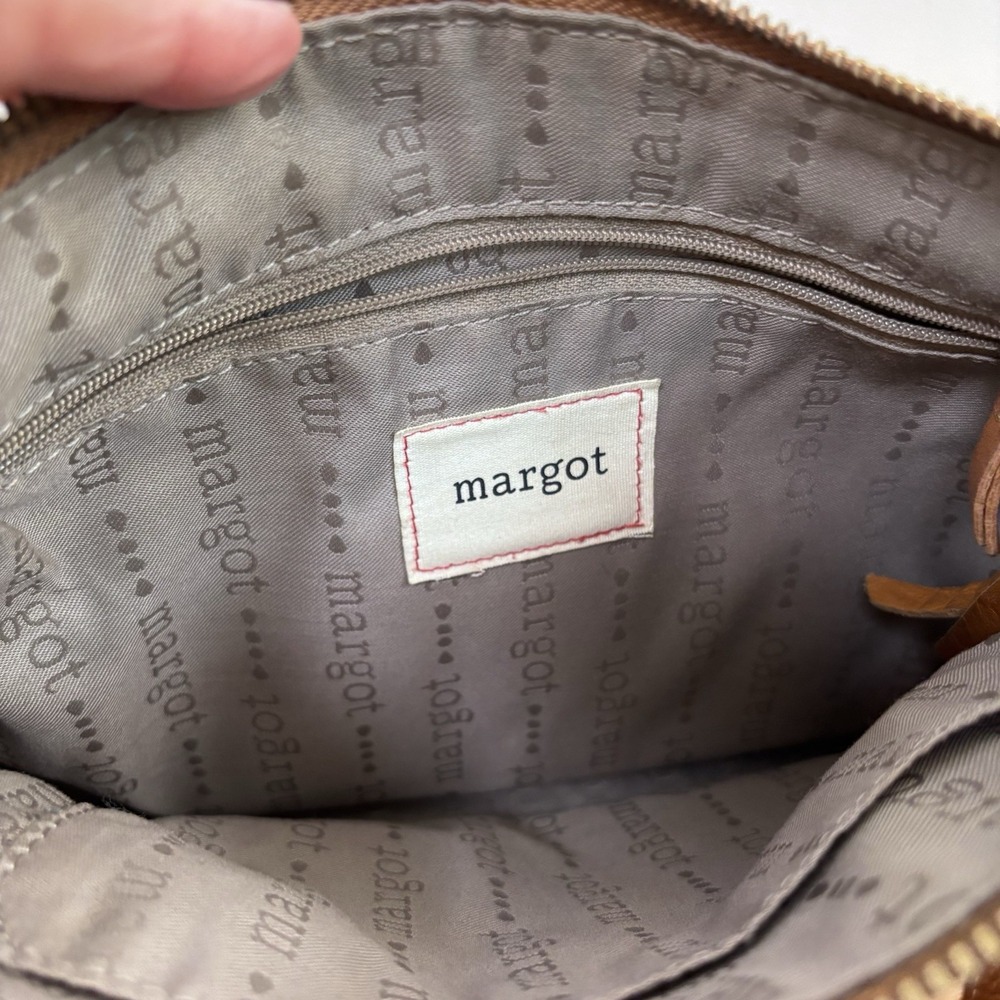 Margot Tan‎ Leather Shoulder Bag Retro Style  - READ - Picture 7 of 13